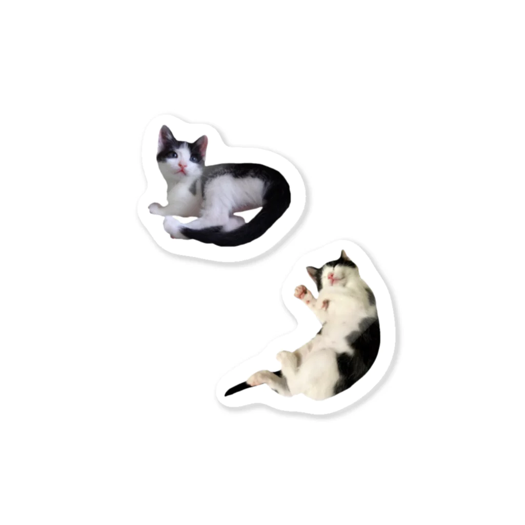 猫太郎の２匹の猫太郎 ステッカー