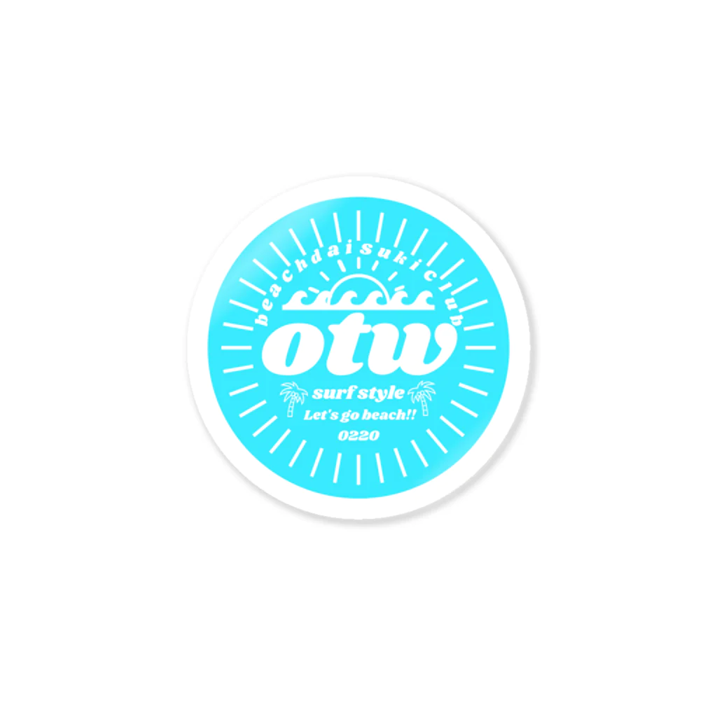 OTW(on the wave)のotw beach DAISUKI logo 2  Sticker