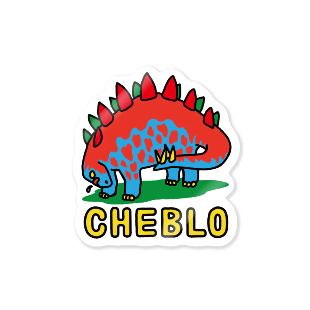 CHEBLOのザウリ　赤青 Sticker