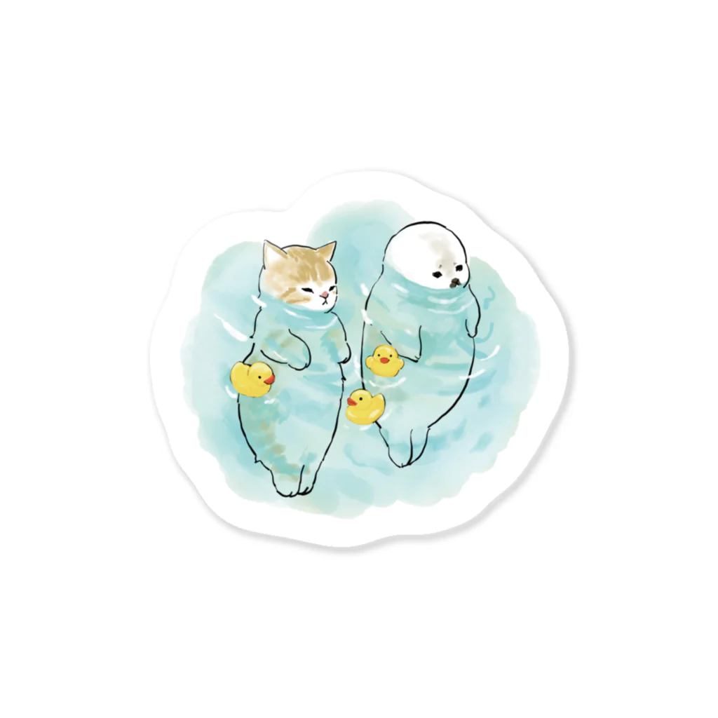 mofusandの海とにゃんこ Sticker