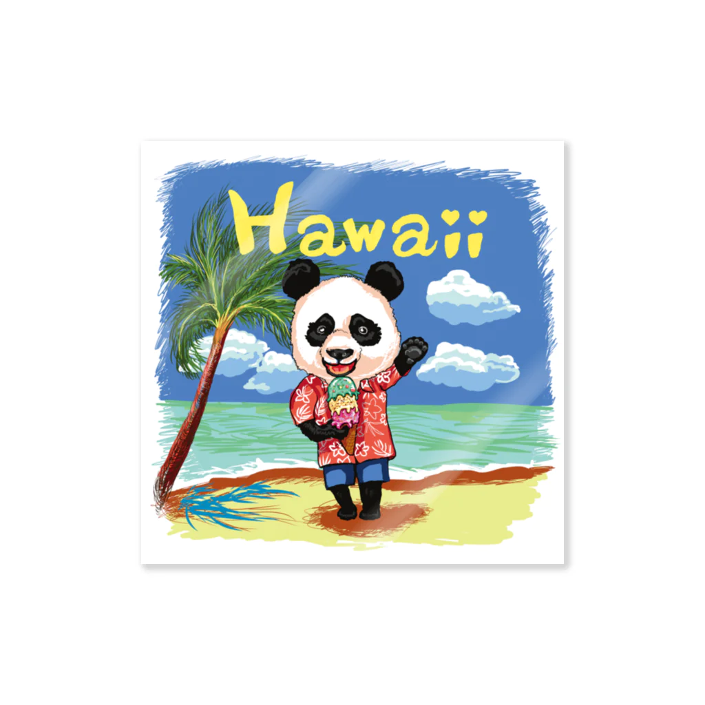 油絵描きの小物売り場のハワイ旅行気分 Sticker