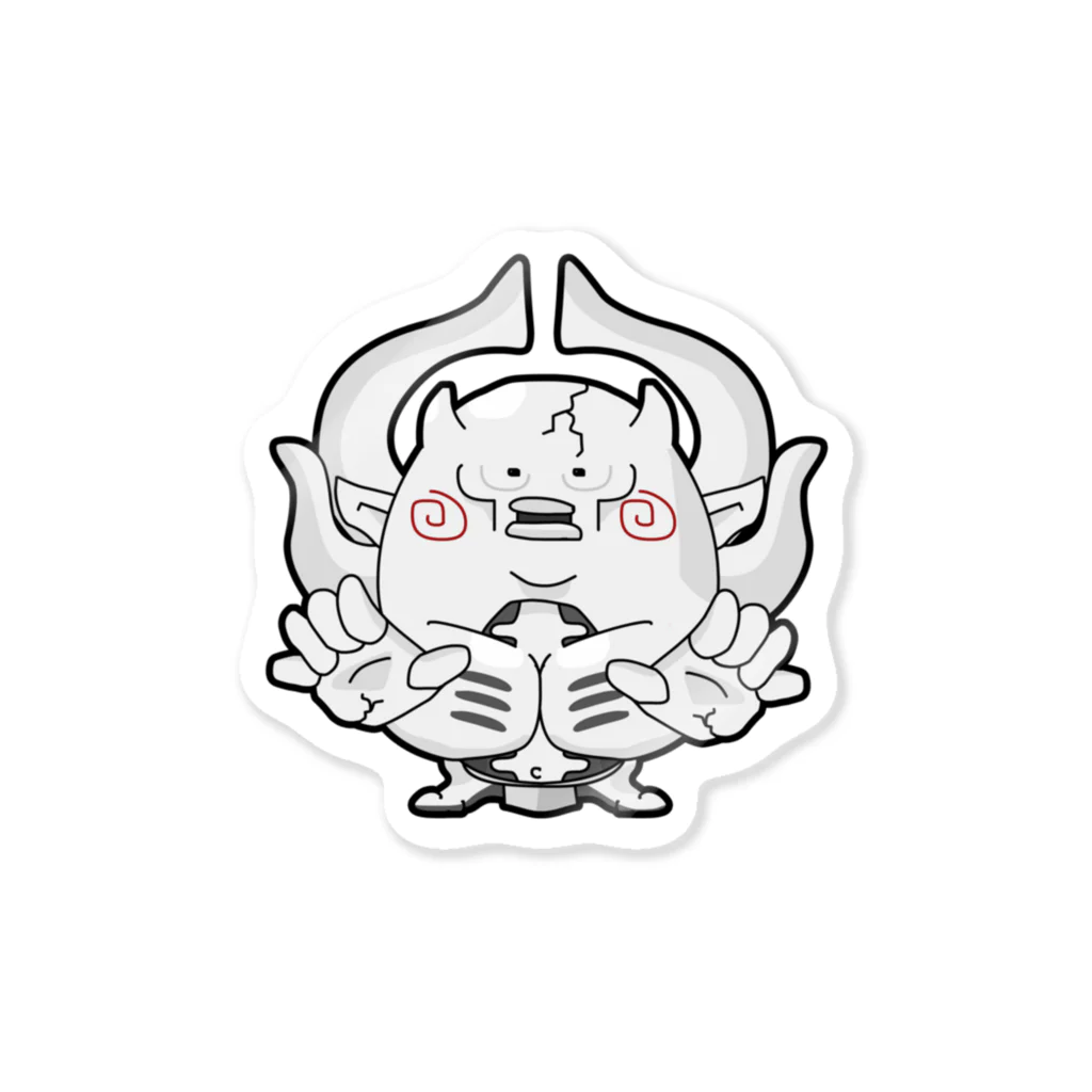 mogacon 公式グッズショップのどっこい星人「スカルポン」 Sticker