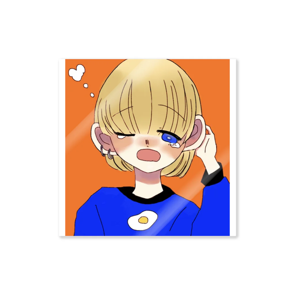 めるのいらすとのねむそうなこ。 Sticker