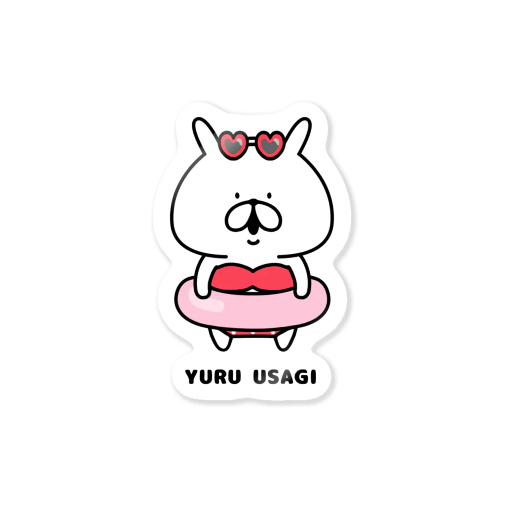 chococo_yuruusagiのゆるうさぎ 赤色ビキニ Sticker