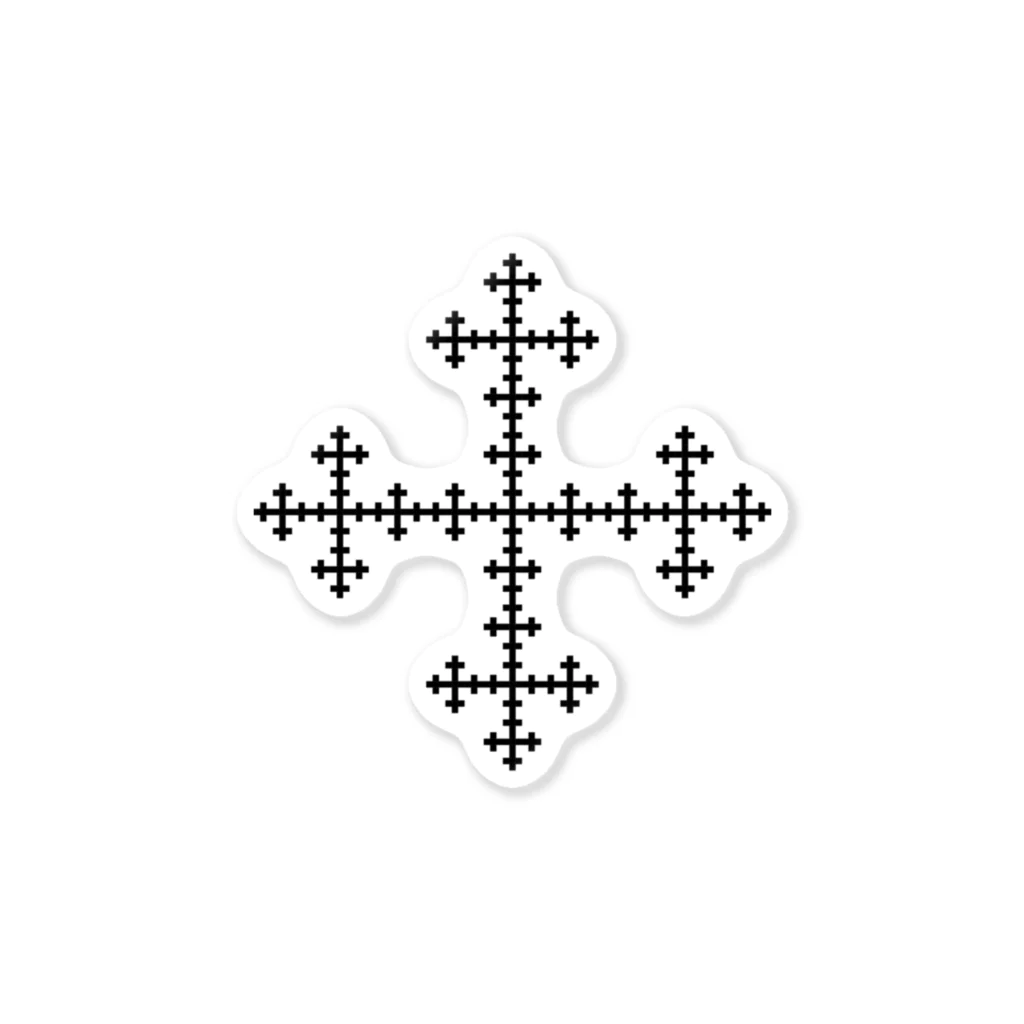 FRACTAL / フラクタルのFractal Vicsek Snowflake Sticker