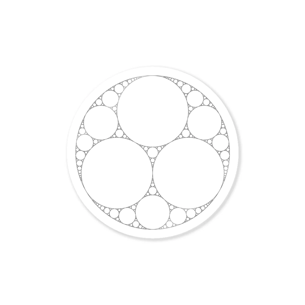 FRACTAL / フラクタルのFractal Apollonian Gasket ステッカー