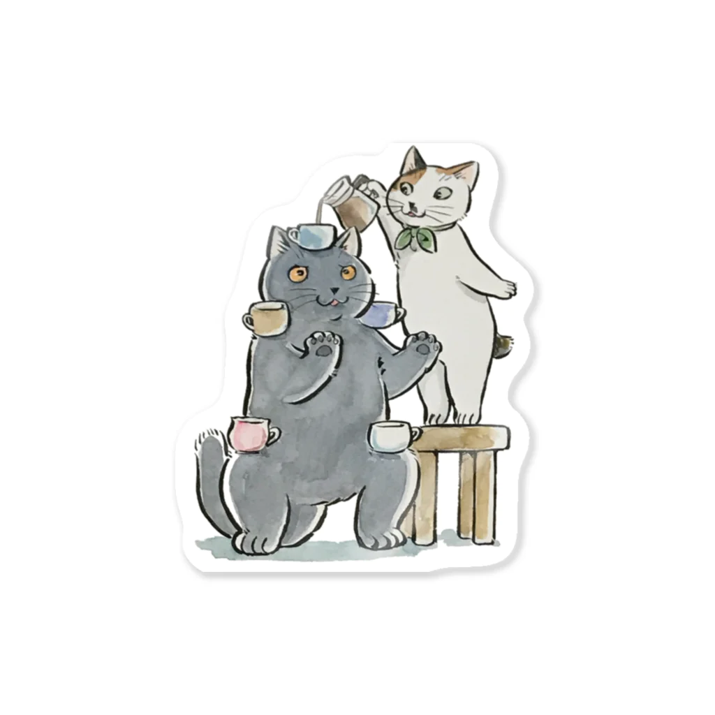 café Mo.freeの猫拳 Sticker