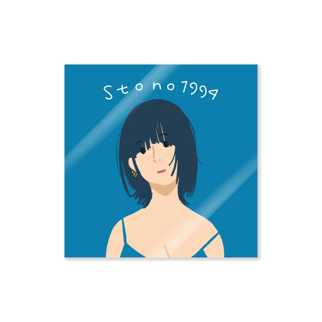 stono1994のblue  girl Sticker