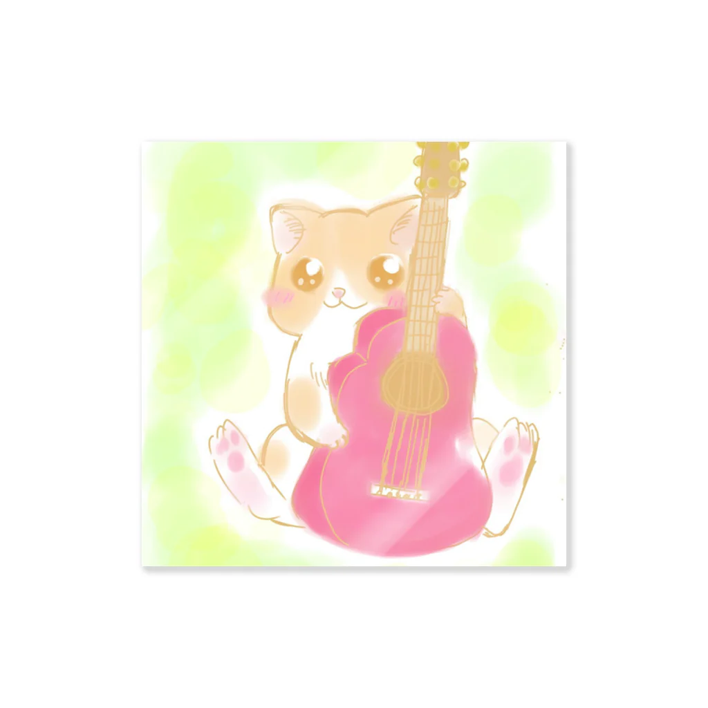 もみかのギターにゃんこ Sticker