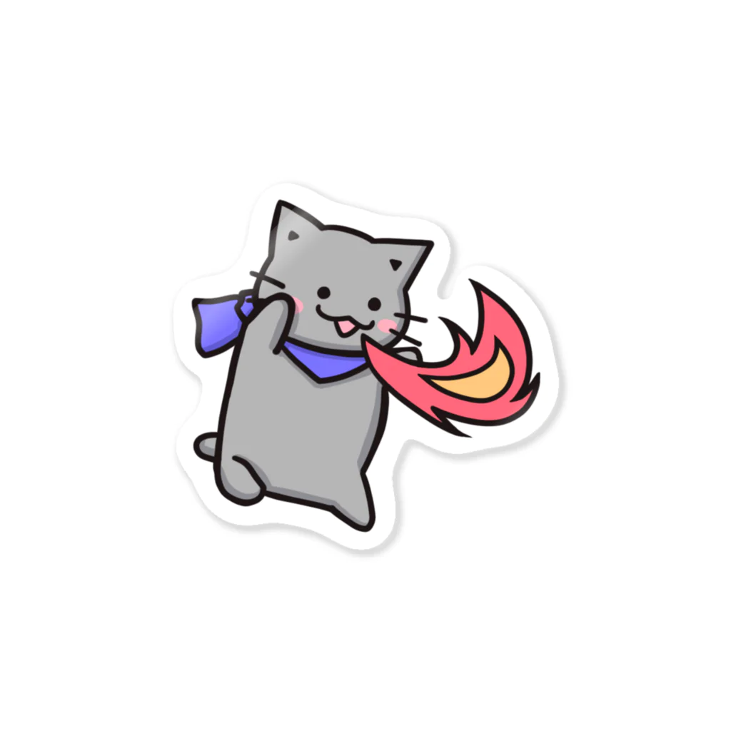 るくちのねこファイア Sticker