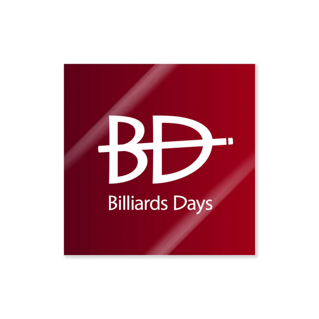 Billiards Days （ビリヤード・デイズ）のBD赤ロゴステッカー ステッカー