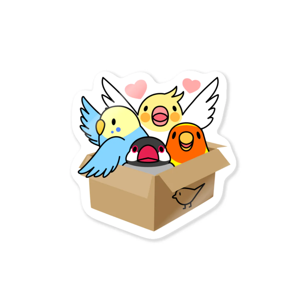 まめるりはことりの拾ってくださいインコ【まめるりはことり】 Sticker