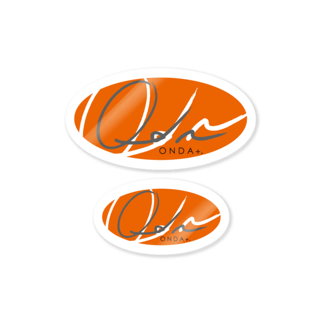 ONDA＋.の010: ONDA+. ロゴオリジナルステッカー（オレンジベース） Sticker