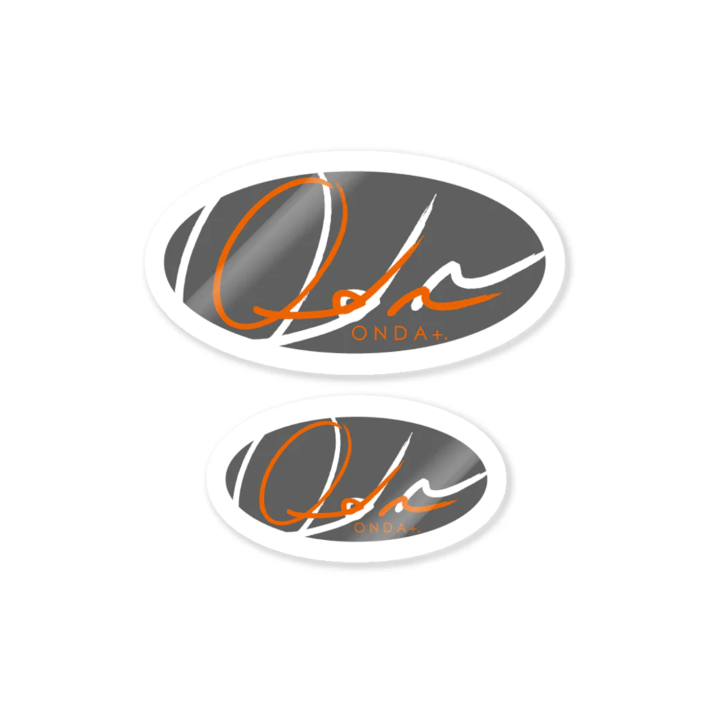 ONDA＋.の010: ONDA+. ロゴオリジナルステッカー（グレーベース） Sticker