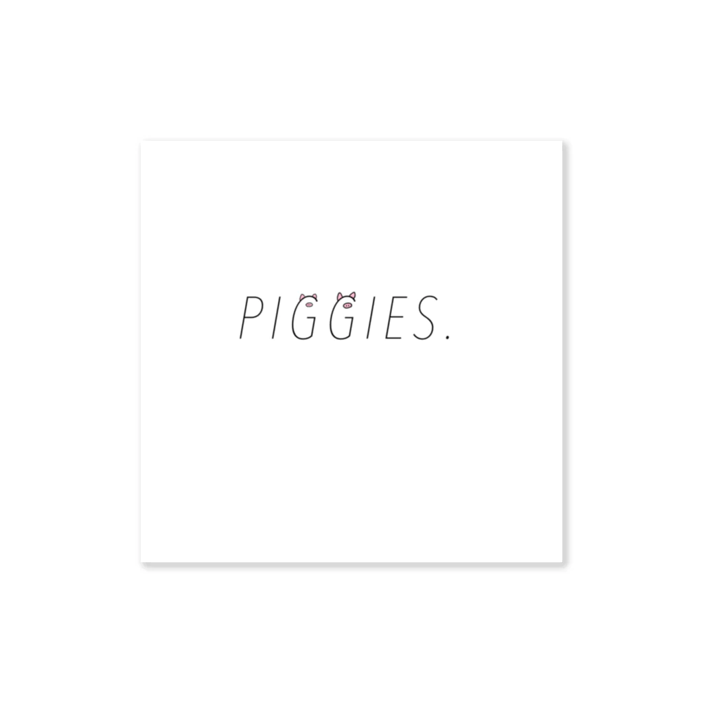 PIGGIESのPIGGIESシンプルロゴ ステッカー