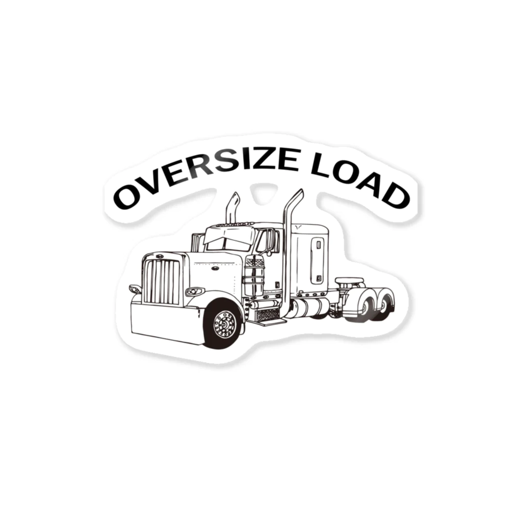 Lucky DogのOVERSIZE LOAD トレーラー　コンボイ ステッカー