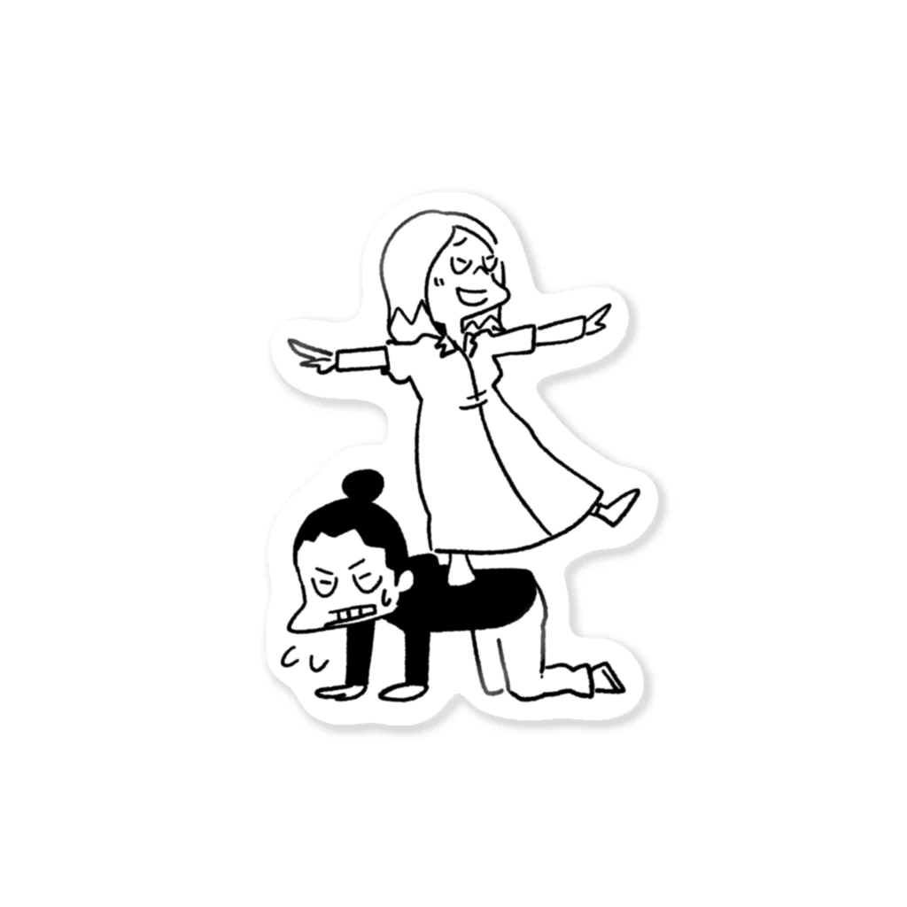 旅する漫画家shimi43ショップのシミを踏み台にするマトリョーシカさん Sticker