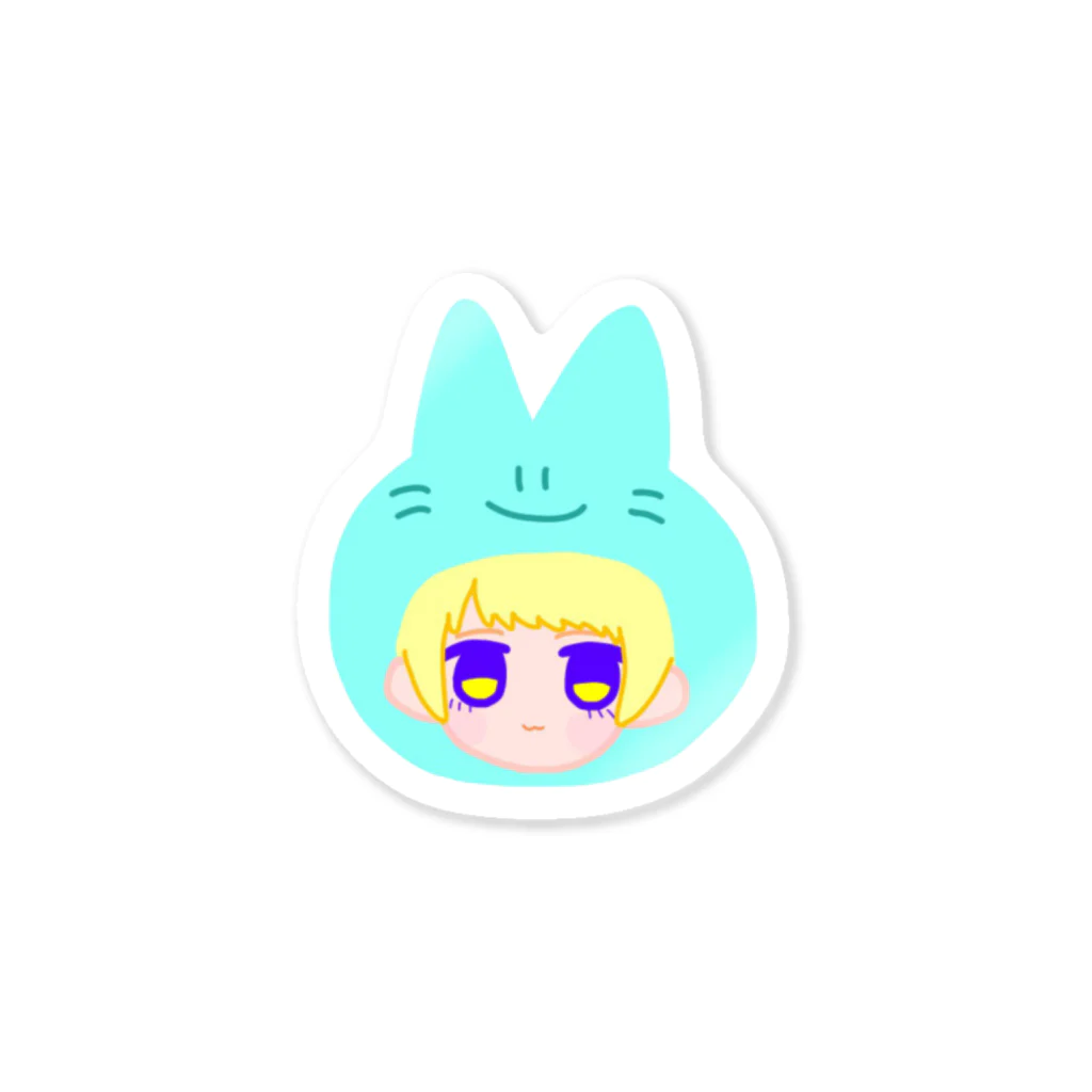 かじゅた🔍のねこをかぶった女の子 Sticker