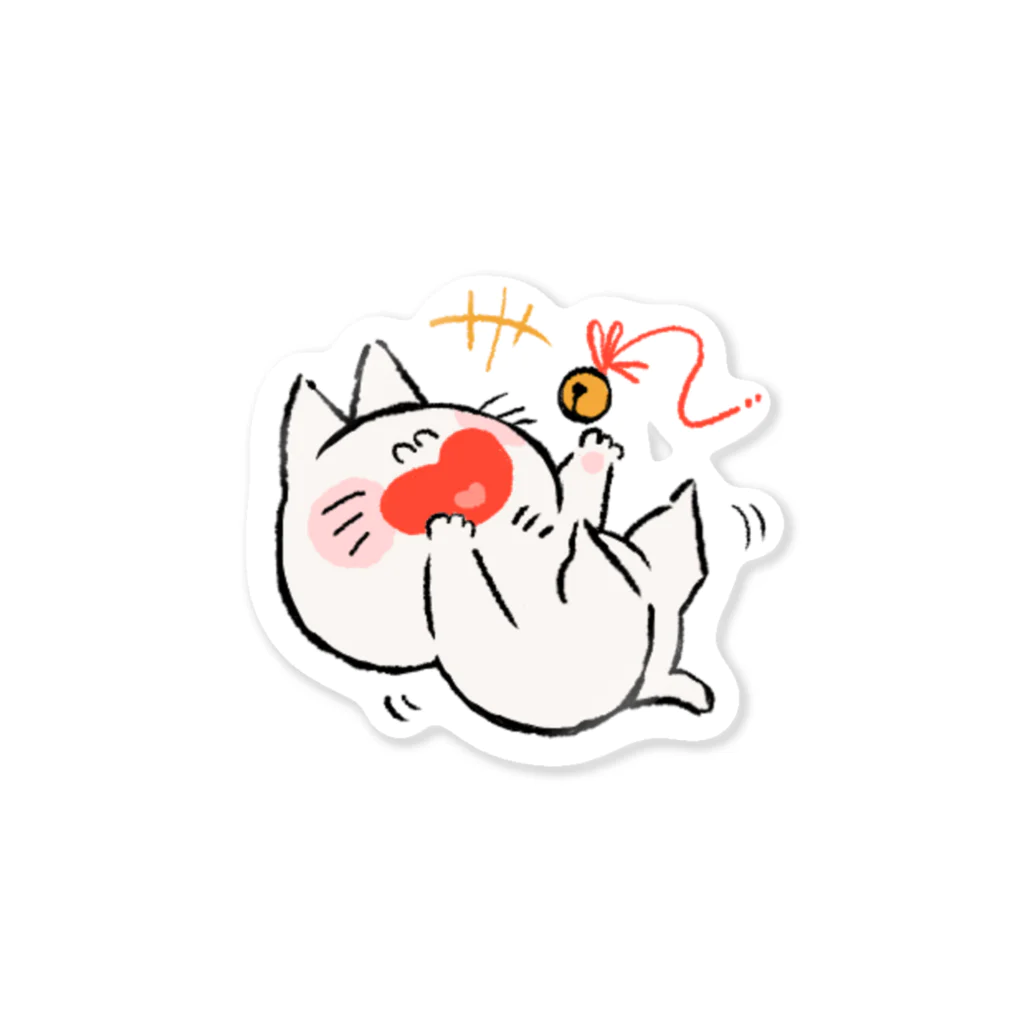 ---✄𝙼𝚁𝚊𝙼𝚁𝚊✄---のしろねこちびちゃん Sticker