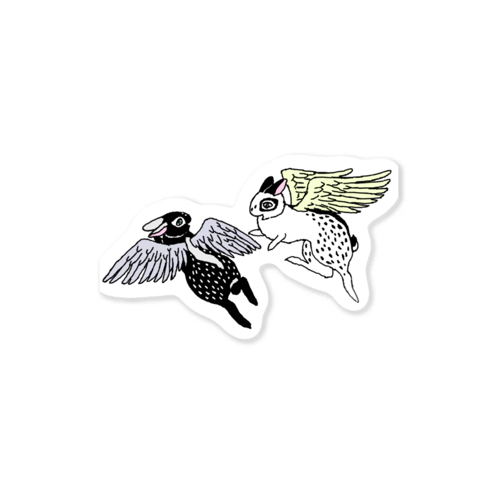 AngelRabbitsのぷーくんとブラックぷーくん Sticker