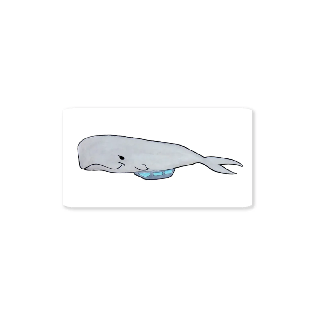 紅葉usagiのクジラ飛行船　マッコウクジラ Sticker