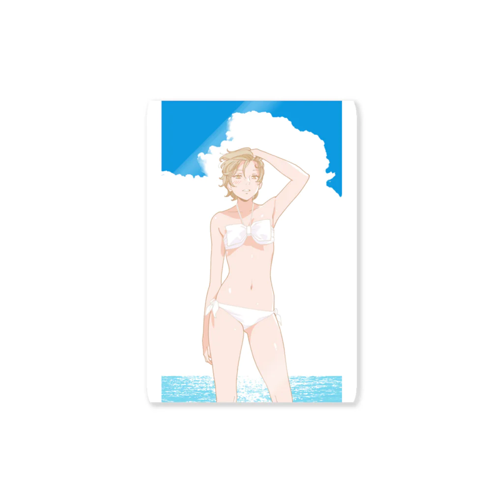 岸虎次郎　オトメの帝国18巻発売中のオトメ水着の楽園／あーちゃん Sticker