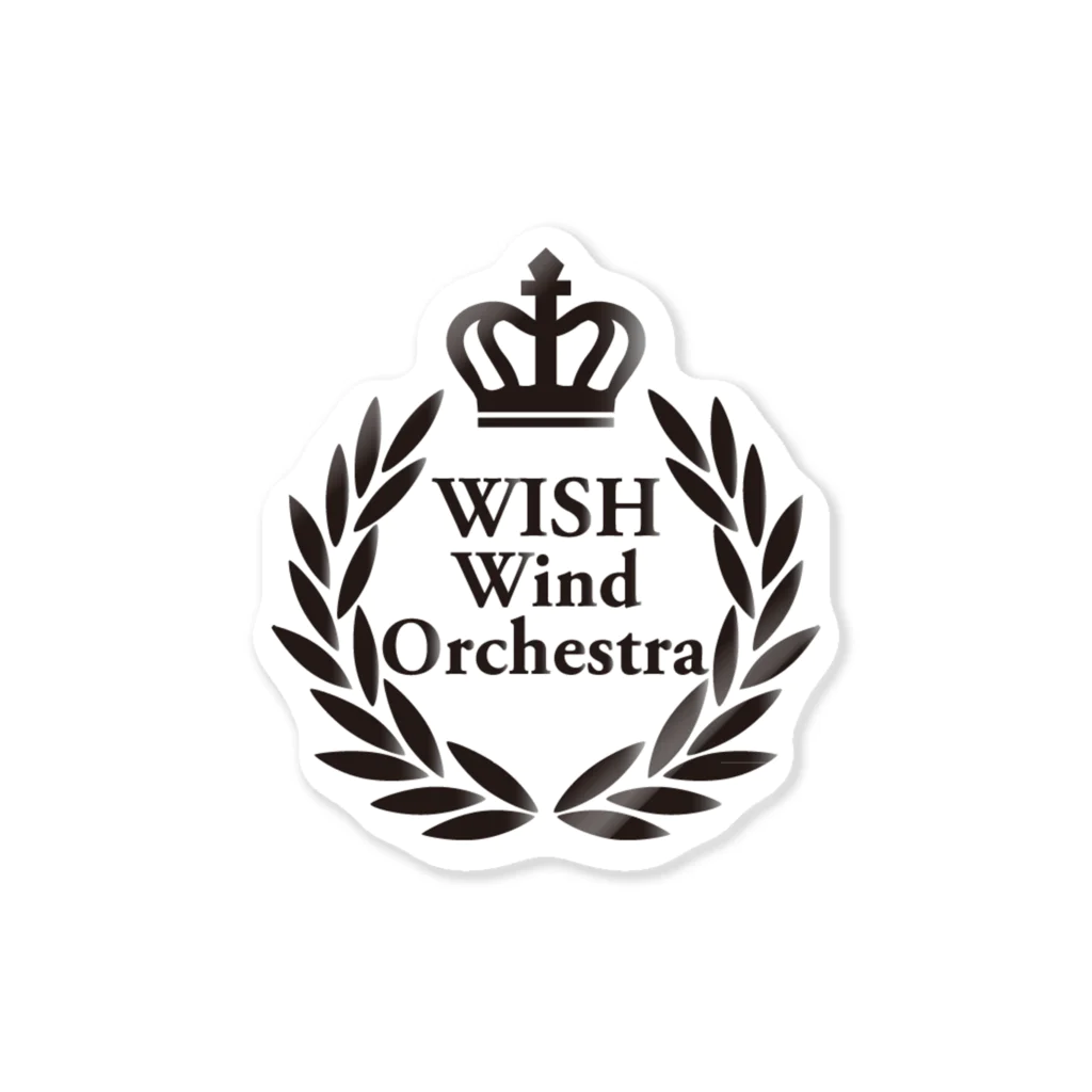 WISH Wind Orchestraのエンブレム_Black ステッカー