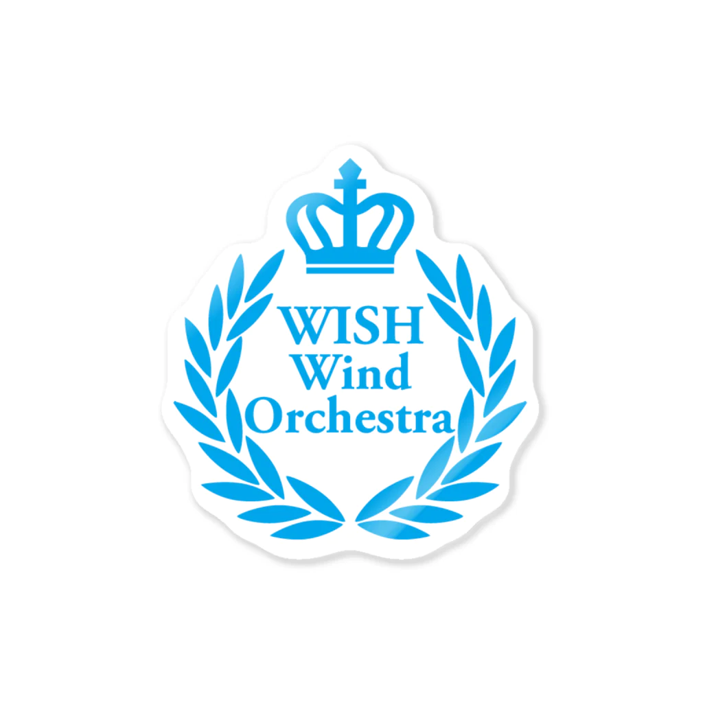 WISH Wind Orchestraのエンブレム_Blue Sticker