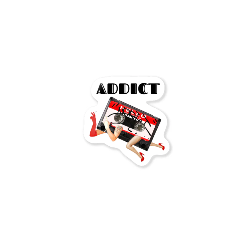 八百万屋のADDICT×お侍ちょん お遊びデザイン Sticker