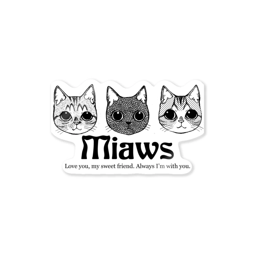 Miaws Shopの3にゃんず その2 Sticker