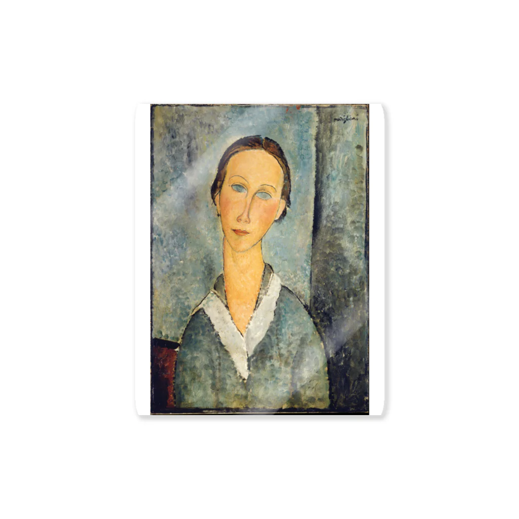 museumshop3の【世界の名画】アメデオ・モディリアーニ『Girl in a Sailor's Blouse』 Sticker