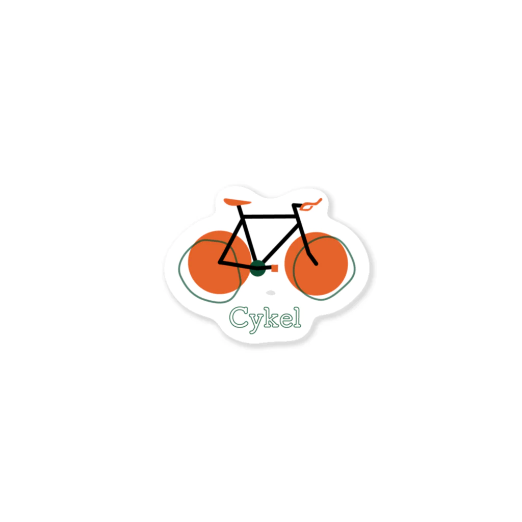 naho_designのじてんしゃ - Cykel - Sweden ステッカー