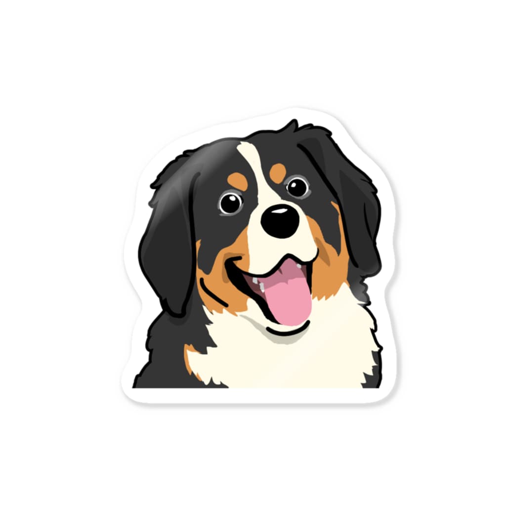 バーニーズマウンテンドッグ Bernese Mountain Dog 01 40 Sticker By かりかりストア Karikari Suzuri