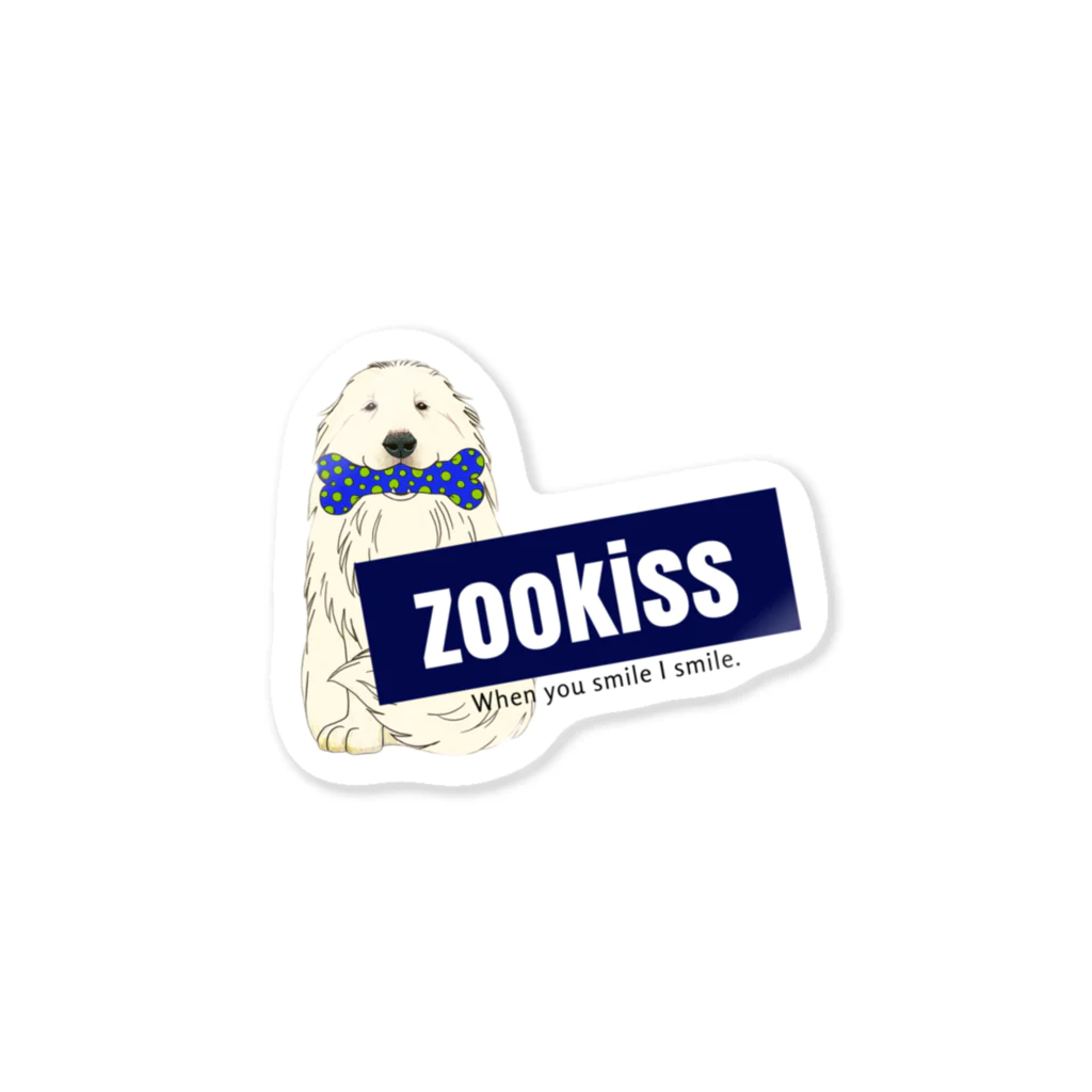 ZOOKISSのグレートピレニーズ×ZOOKISS ステッカー