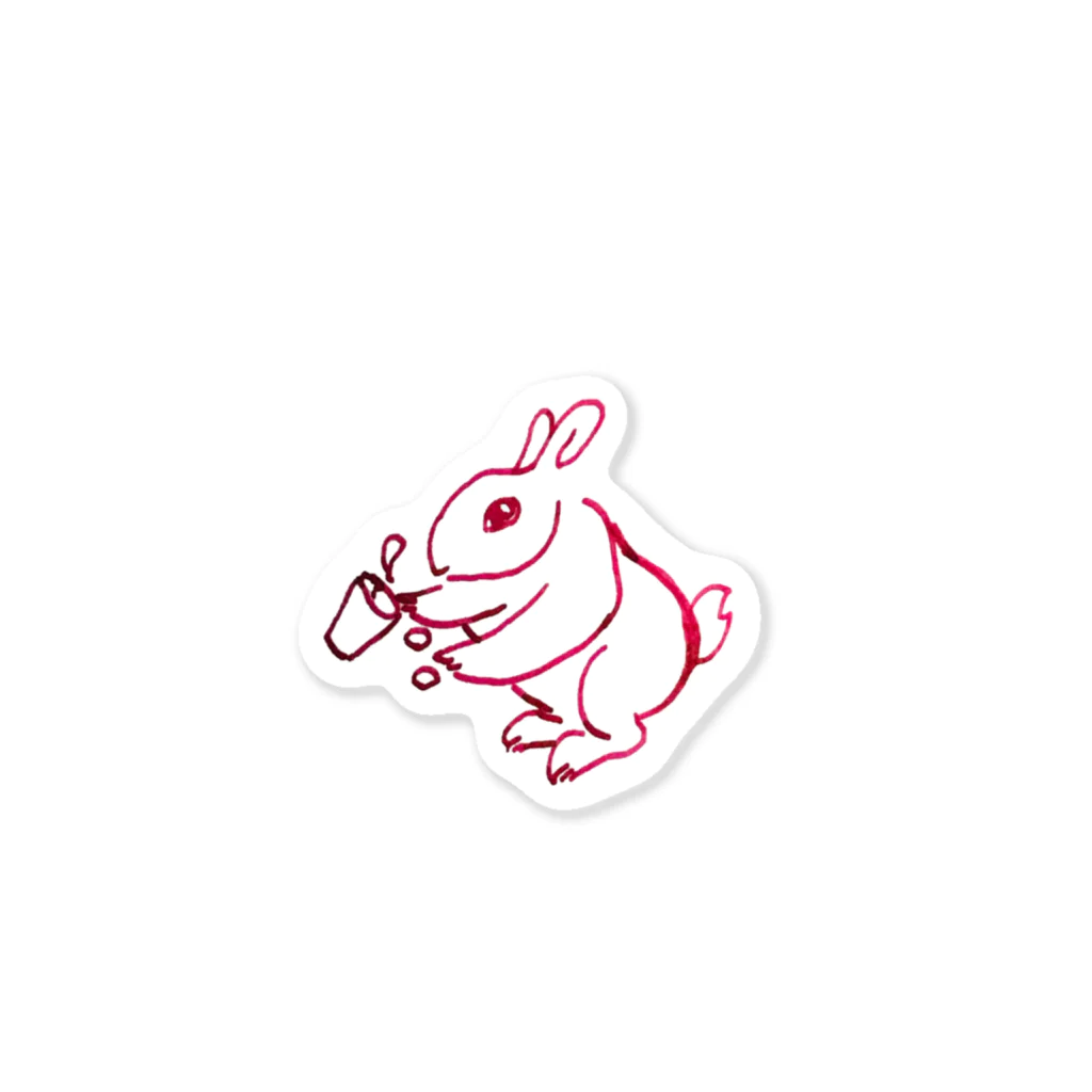 うさぎ雑貨屋maccoのうさ吉の日常 Sticker