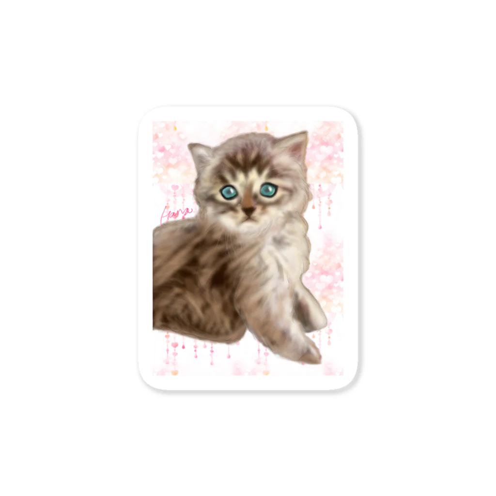 アニマルデザインはなの遊んでほしい子猫 Sticker