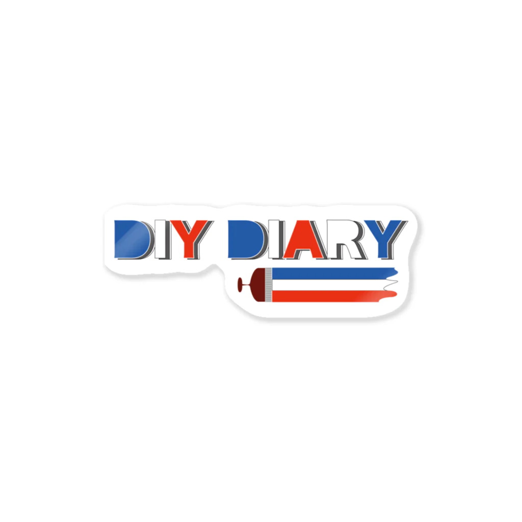 DIY_dailyのDIY daily - logo Tricolor ステッカー