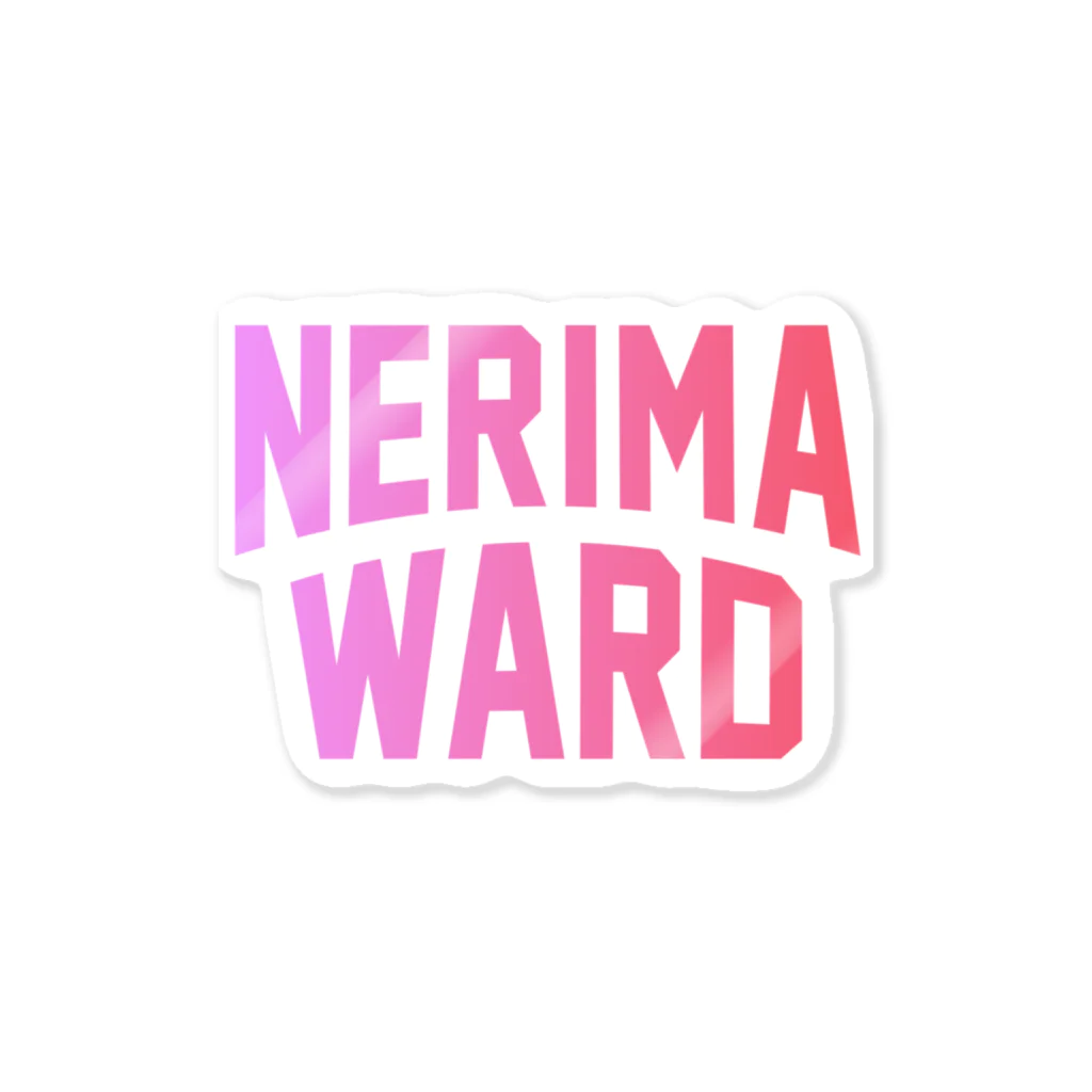 JIMOTO Wear Local Japanの練馬区 NERIMA WARD ロゴピンク　 ステッカー