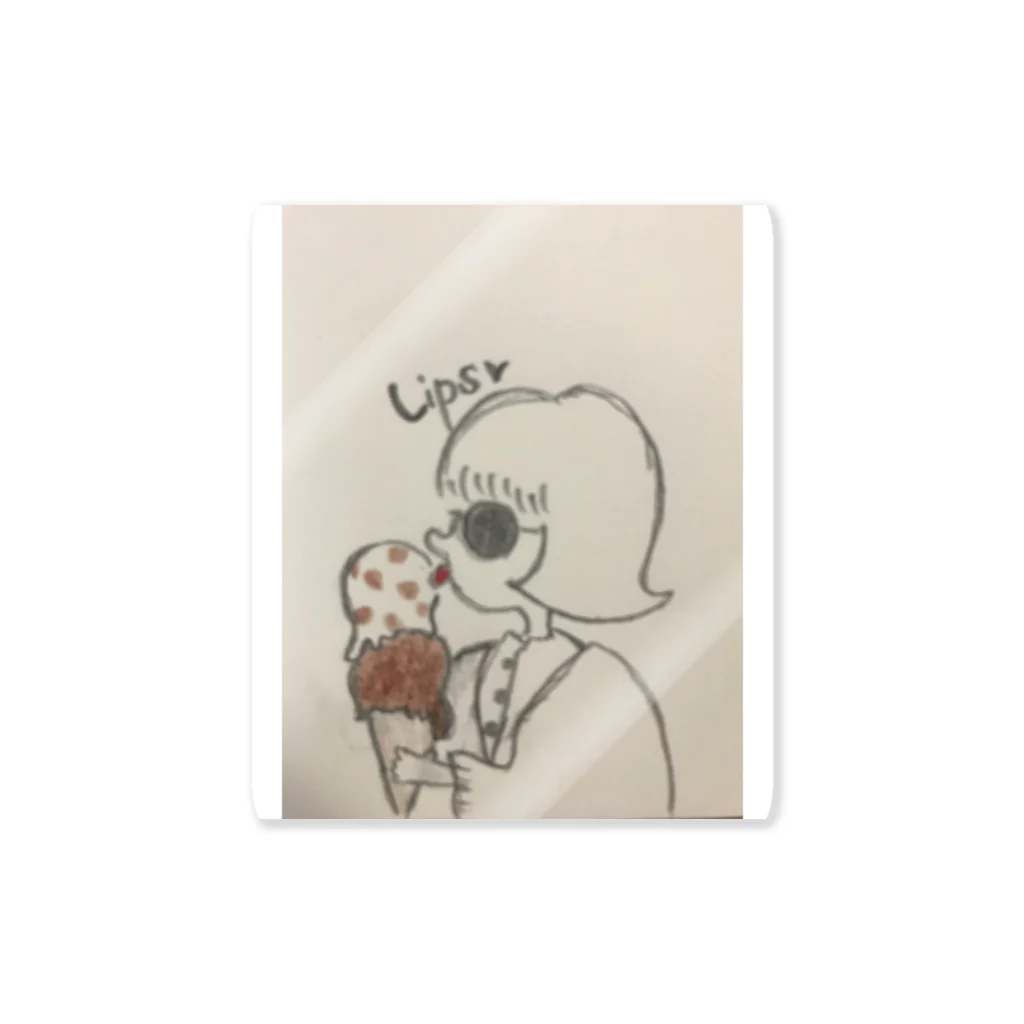 oishii_gohanの手書きリップちゃん(アイスver.) Sticker