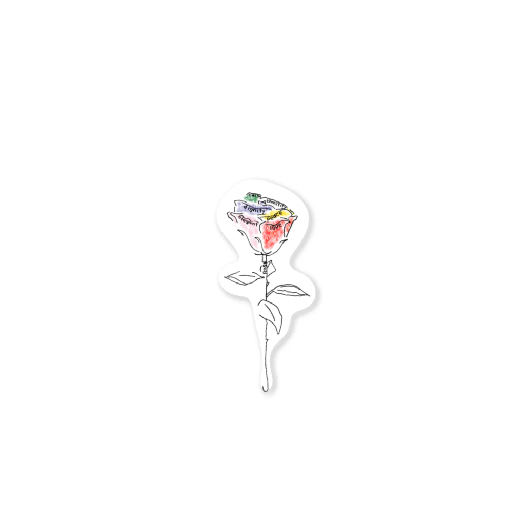 nowのバラの花言葉 Sticker