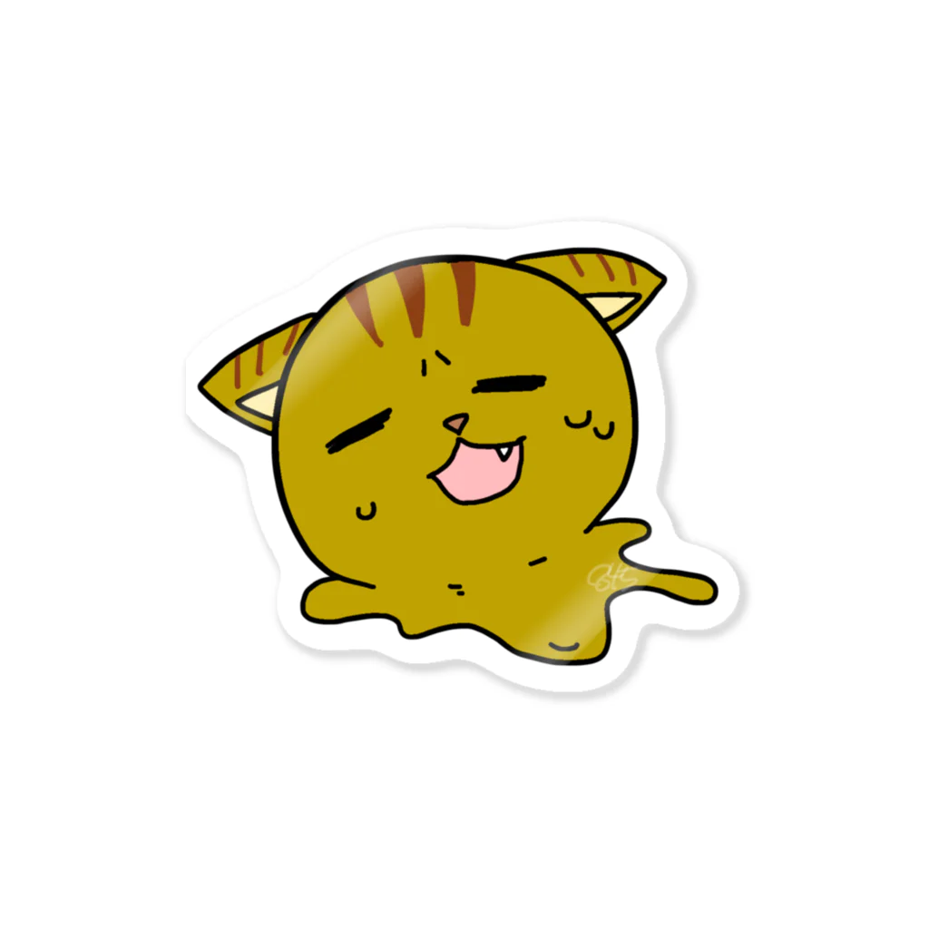 はちよんごのとけるとらねこ Sticker