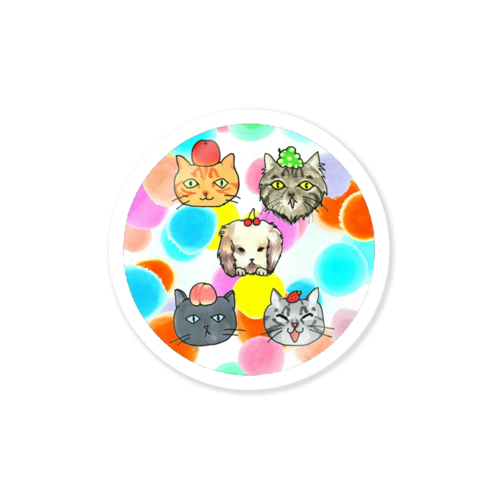 miku'ꜱGallery星猫の猫ちゃん😺兎ちゃん🐰のフルーツ狩り Sticker