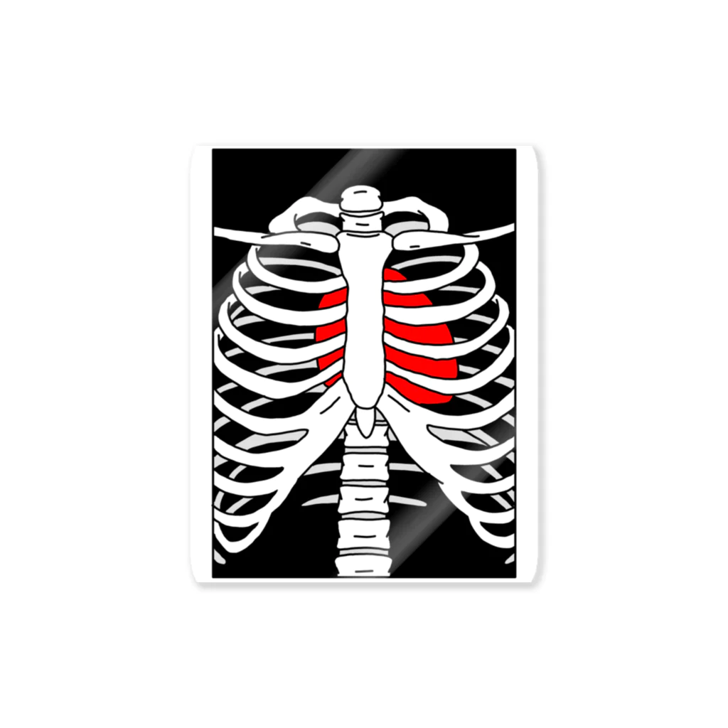TK-proのTK-pro（胸部解剖図） ステッカー