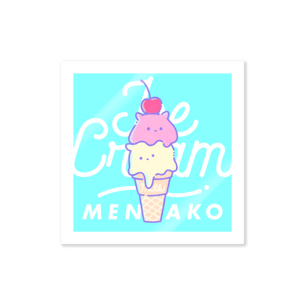 ポップコーン屋さんのメンダコアイスクリーム Sticker