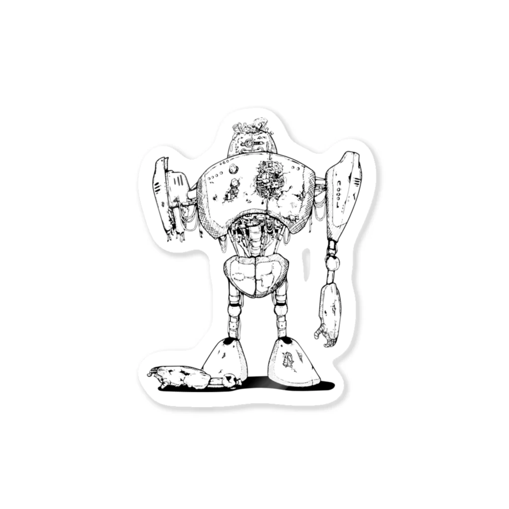 TRAVA design SHOPのオンボロロボット Sticker