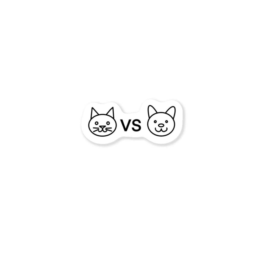KOKO DE KAOの猫VS犬 ステッカー