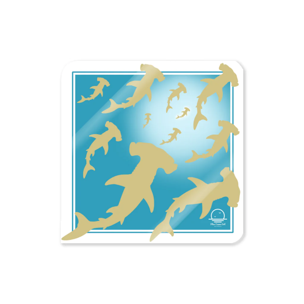 Blue Ocean Artのハンマーヘッド Sticker