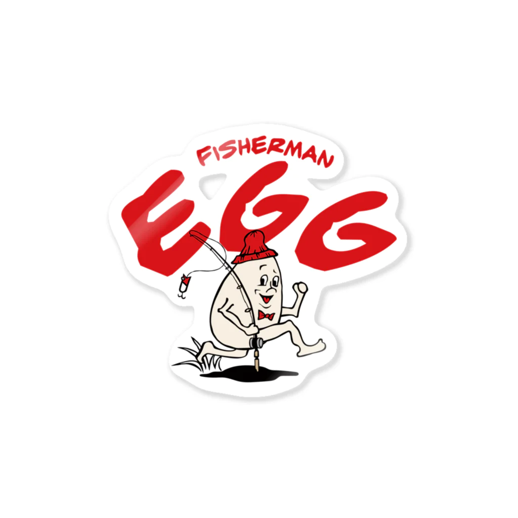 FISHERMAN EGGのEGG YUDETAMAステッカー ステッカー