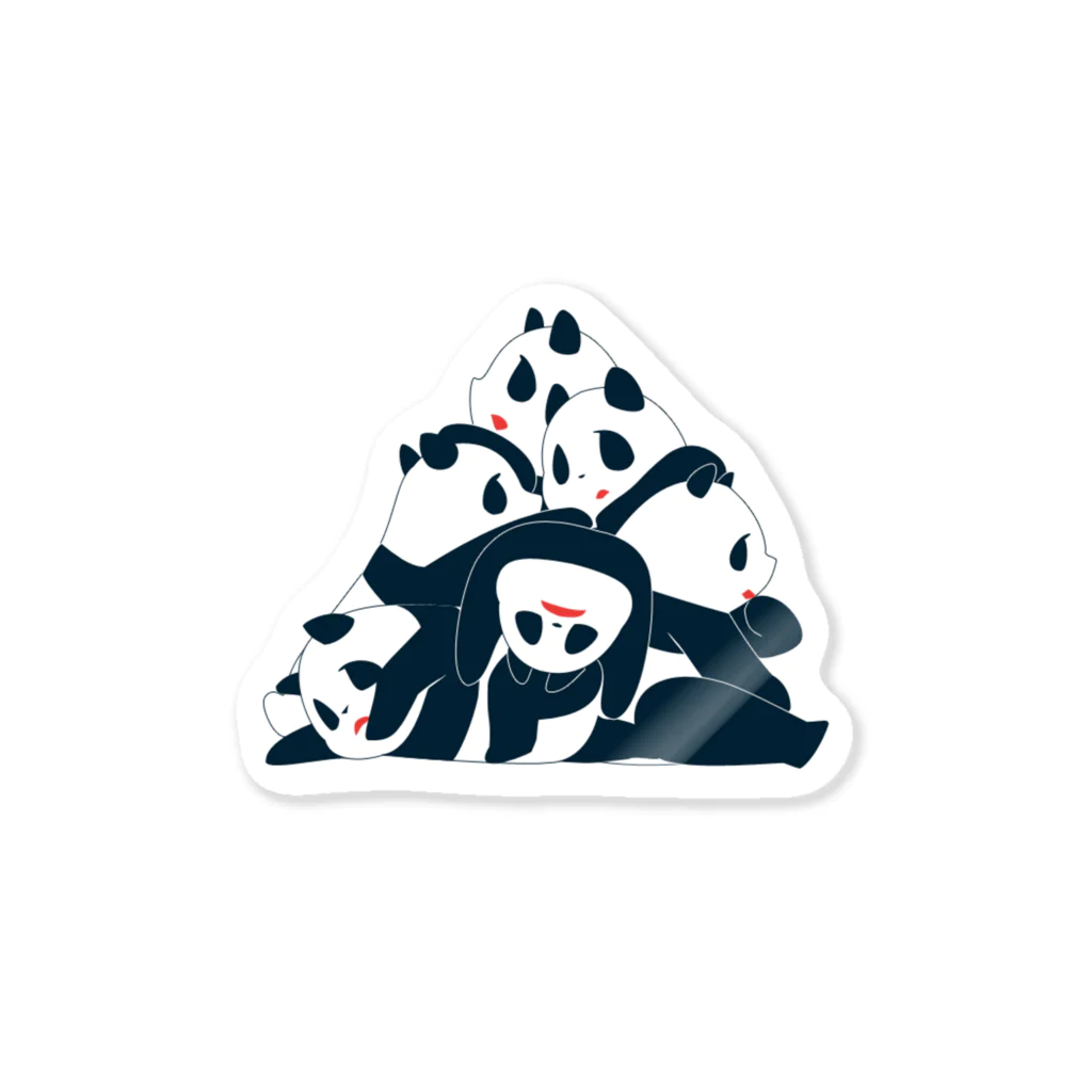 ハナモリSHOP∞SUZURIの熊猫山 Sticker