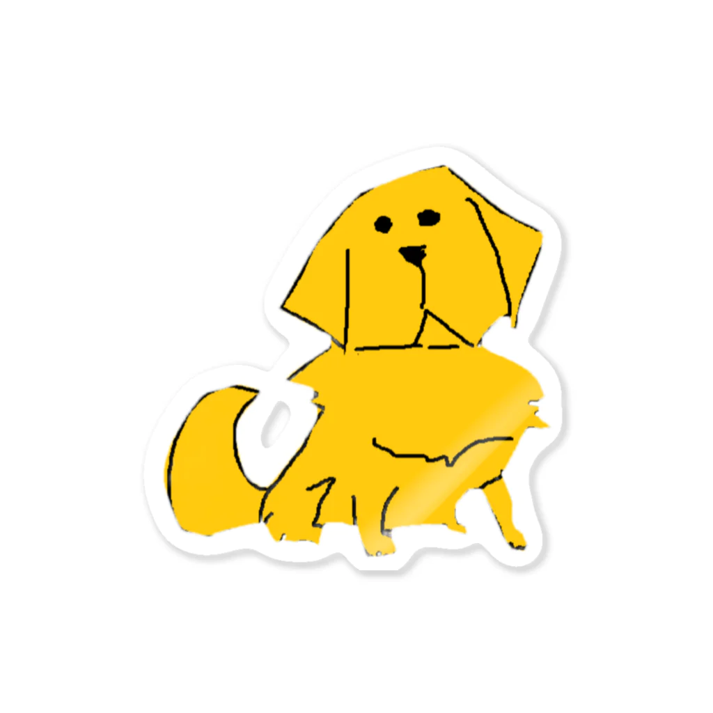 カカオのゴールデンレトリバー　犬 Sticker